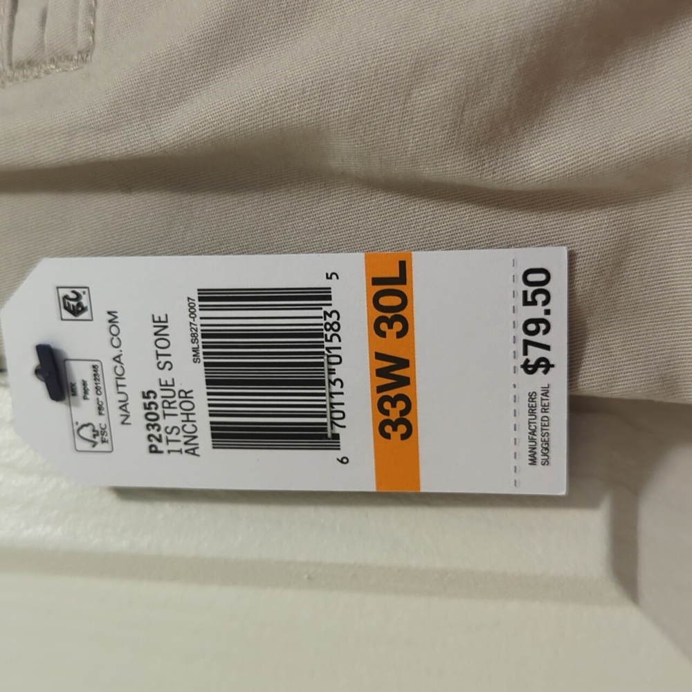 Nautica Beacon Mens Khaki Pants NWT - Picture 6 of 8